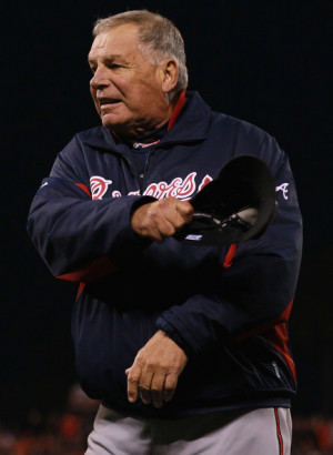 Bobby Cox Atlanta Braves manager Bobby Cox 6 reacts after being