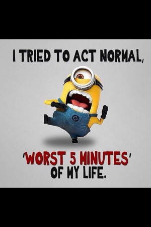 Minion acting normal? #Minions #Normal #HappyNewYear 2015