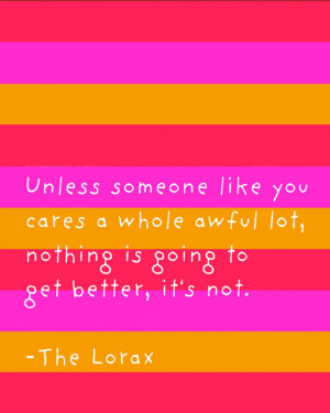 Have you seen The Lorax ? We really enjoyed the movie, but what ...