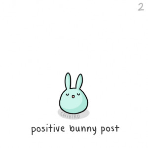cute inspirational animation bunny motivational positive bunny post