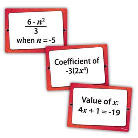 Pre-Algebra/Algebra Line-Up Cards: Grade 7+
