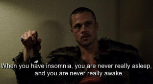 Fight club quotes and sayings movie insomnia asleep awake