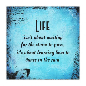 Inspirational Life Dance Quote Canvas Print