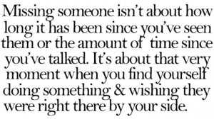 Missing someone