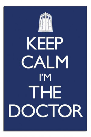 Keep Calm I'm The Doctor Large Doctor Who Wall Poster New Free UK P&P