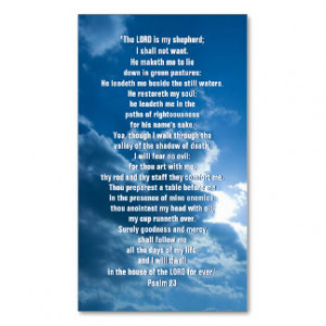 Christian Business Cards Psalm 23 Inspirational Quotes Wallet Picture