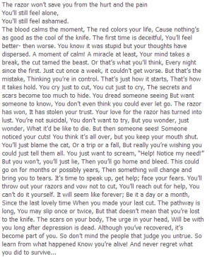 depressing quotes about cutting tumblr