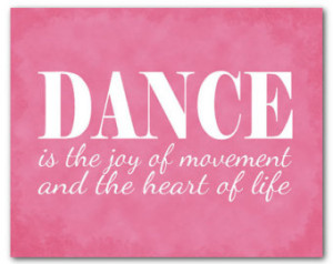 Dance is the joy of movement and th e heart of life quote - Typography ...