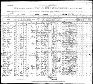 Ellis Island Immigration Record - Ship Manifest for S.S. Patricia ...