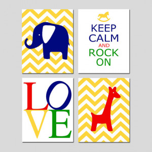 ... Keep Calm and Rock On, Chevron Elephant and Giraffe, LOVE - Choose