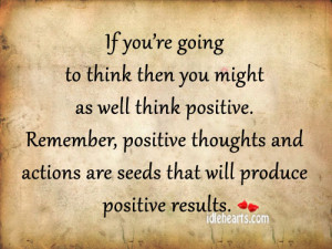 thoughts are powerful a thought is like a seed once planted in the ...