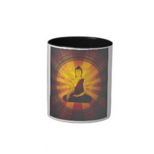 Vintage Buddha Print Two-Tone Coffee Mug