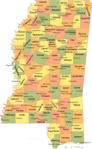 Mississippi State Map
