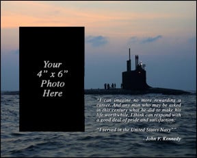 Navy JFK Quote Picture Frame (Submarine Version)