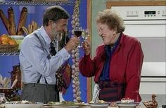 Graham Kerr and Julia Child toast to good food and cooking. How will ...