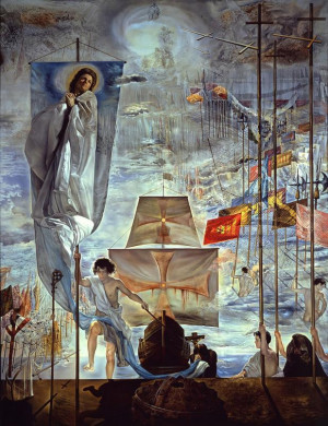 The Discovery of America by Christopher Columbus by Salvador Dali