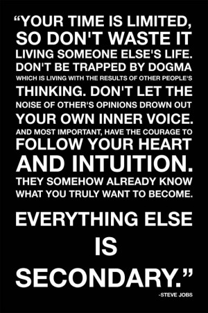 Your time is limited, Steve Jobs Commencement speech for Stanford's ...