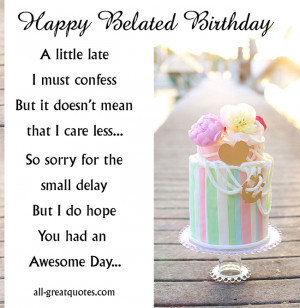 Free Belated Birthday Cards – Happy Belated Birthday