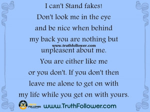 can't Stand fakes!