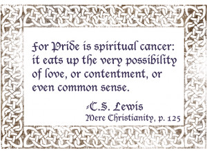 31 Days of C.S. Lewis Quotes: Day 3, Pride