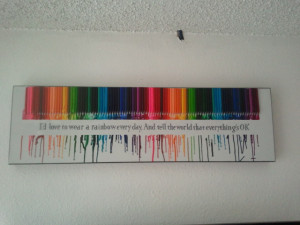 Rainbow Melted Crayon + Johnny Cash