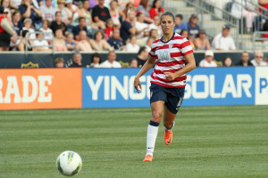 Carli Lloyd played strong in the midfield.