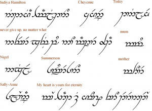 Lord Of The Rings Quotes In Elvish The lord of the rings,