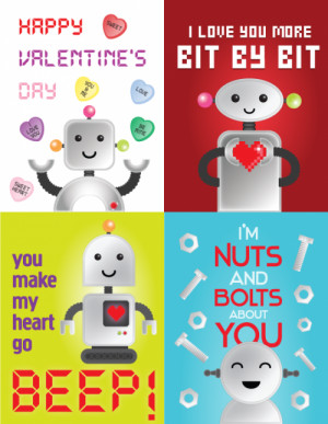 happy valentine s day enjoy these robot valentines we made just for ...