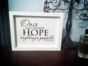 Inspirational canvas art/print - Hope - Quotes - Sayings