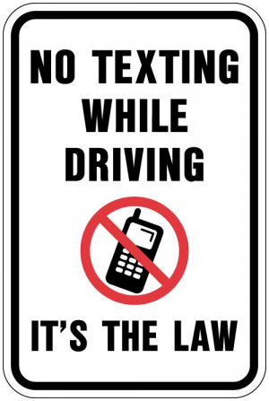 Stonehouse No Texting/Distracted Driving Signs