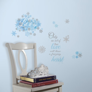 ... Frozen the Movie Frozen Let it Go Quote Wall Stickers with Glitter