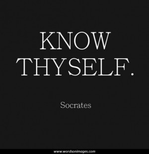 Know thyself quot...