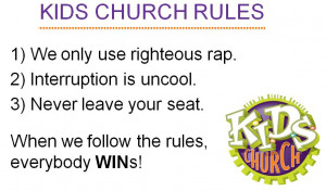 Kids Church Rules