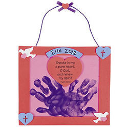 handprint psalm 51 10 valentine keepsake craft kit your handprints ...