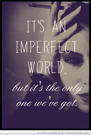 An Imperfect World Quote