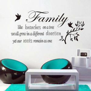 Family like branches on a tree Quotes wall decal sticker