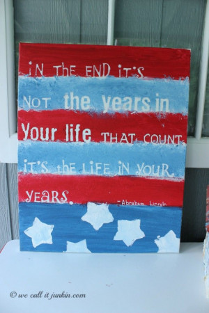 Abraham Lincoln quote patriotic painting