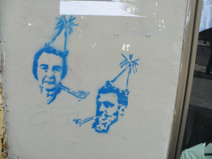 ... Zionist icons Golda Meir and Theodor Herzl (Yaffa Phillips/Flickr