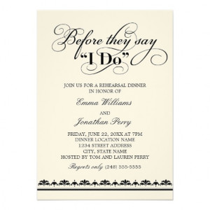 Wedding Rehearsal Dinner Invitation | Wedding Vows from Zazzle.com