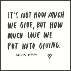 How much LOVE we put into giving... //\\ hand lettering by Sycamore ...