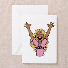 21 Year Old Blonde Birthday Greeting Cards (Packag for
