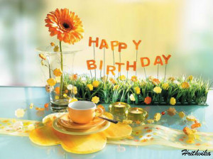 Send your birthday wishes with lovely and cute flowers.
