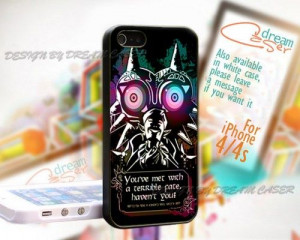 Legend Of Zelda Majoras mask Quotes-Print On Hard Case iPhone4/4S Case