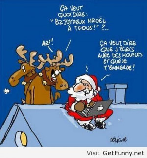 Funny Santa Claus comics