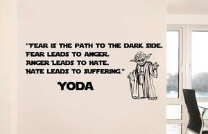 FEAR-IS-THE-PATH-Decal-WALL-STICKER-Quote-Home-Decor-Art-Star-Wars ...