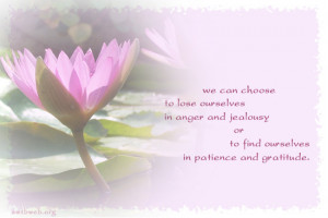 Picture quotes We can choose to lose ourselves in anger and jealousy ...