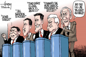 Ron Paul may be the least crazy Republican. (David Horsey / Los ...