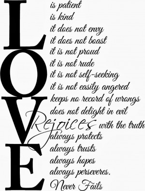 Love Does Not Envy, It Does Not Boast. (Bible Verses)