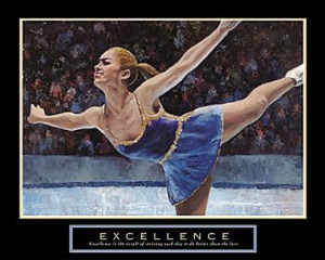 Excellence Ice Skater Poster 28x22