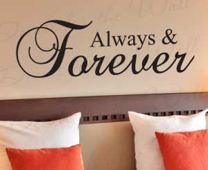 Always and Forever Love Cheap Wall Decal Quote